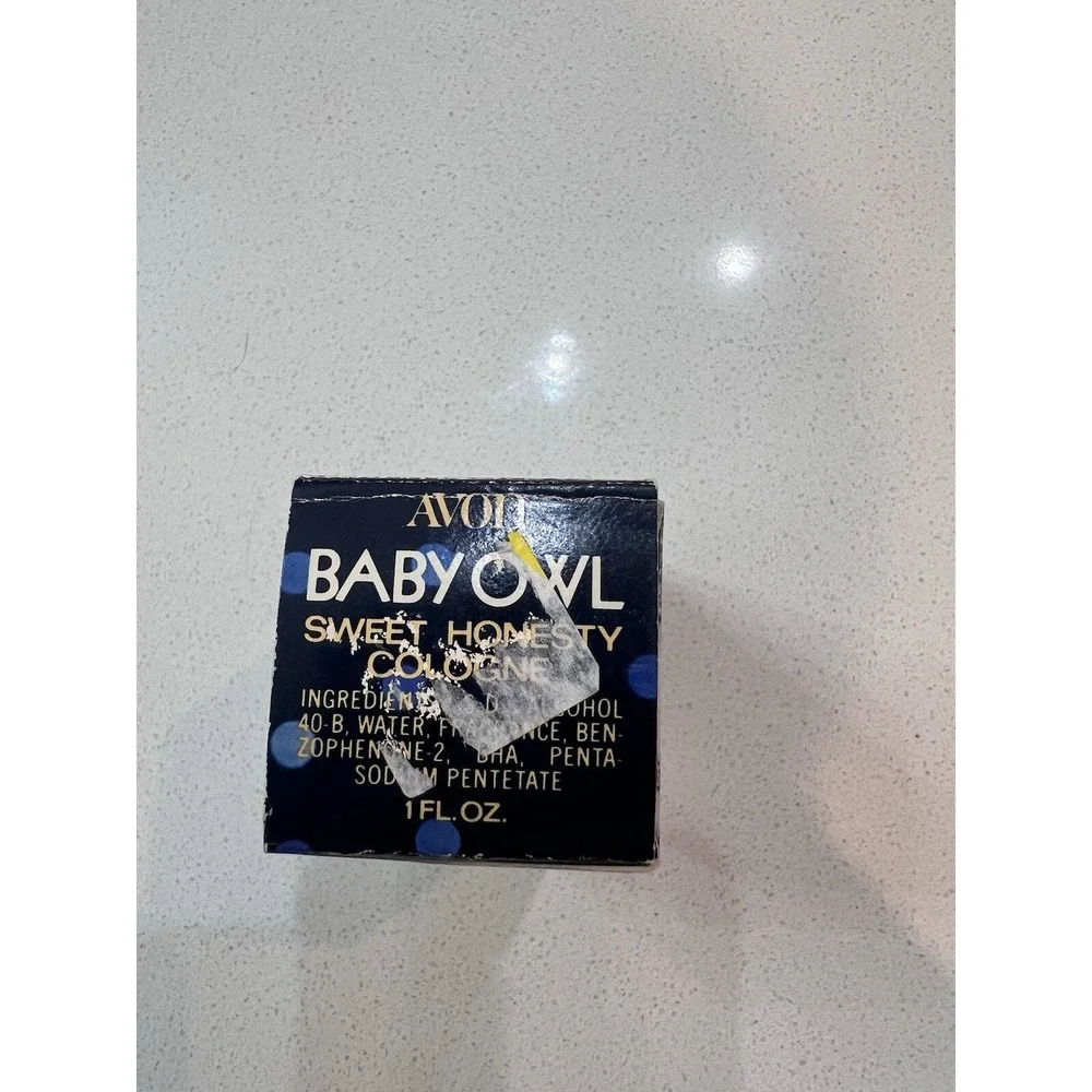 VTG 1960's AVON‎ Baby Owl Sweet Honesty Cologne 1oz with Original Box